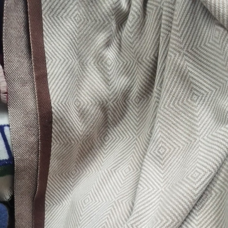 The Diamond-Knit Blanket — Camel