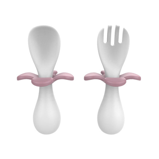 The Training Spoon & Fork — White