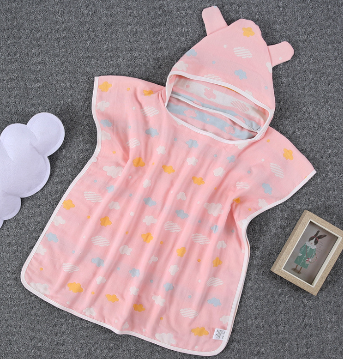 The Gauze Hooded Towel — Beige