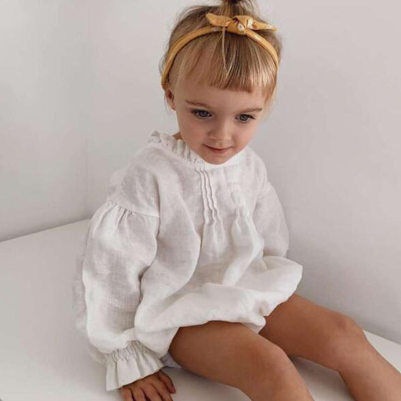 The Long-Sleeve Linen Romper