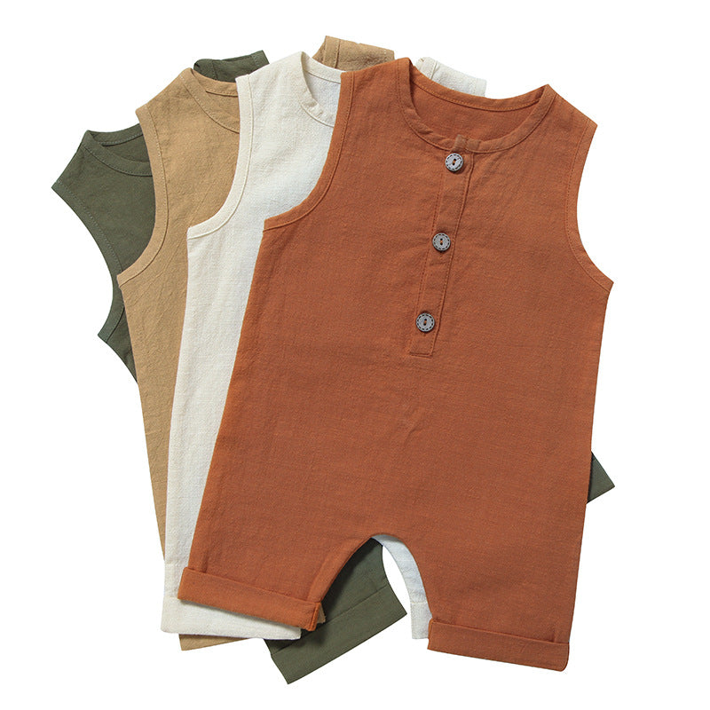 The Sleeveless Cotton Romper