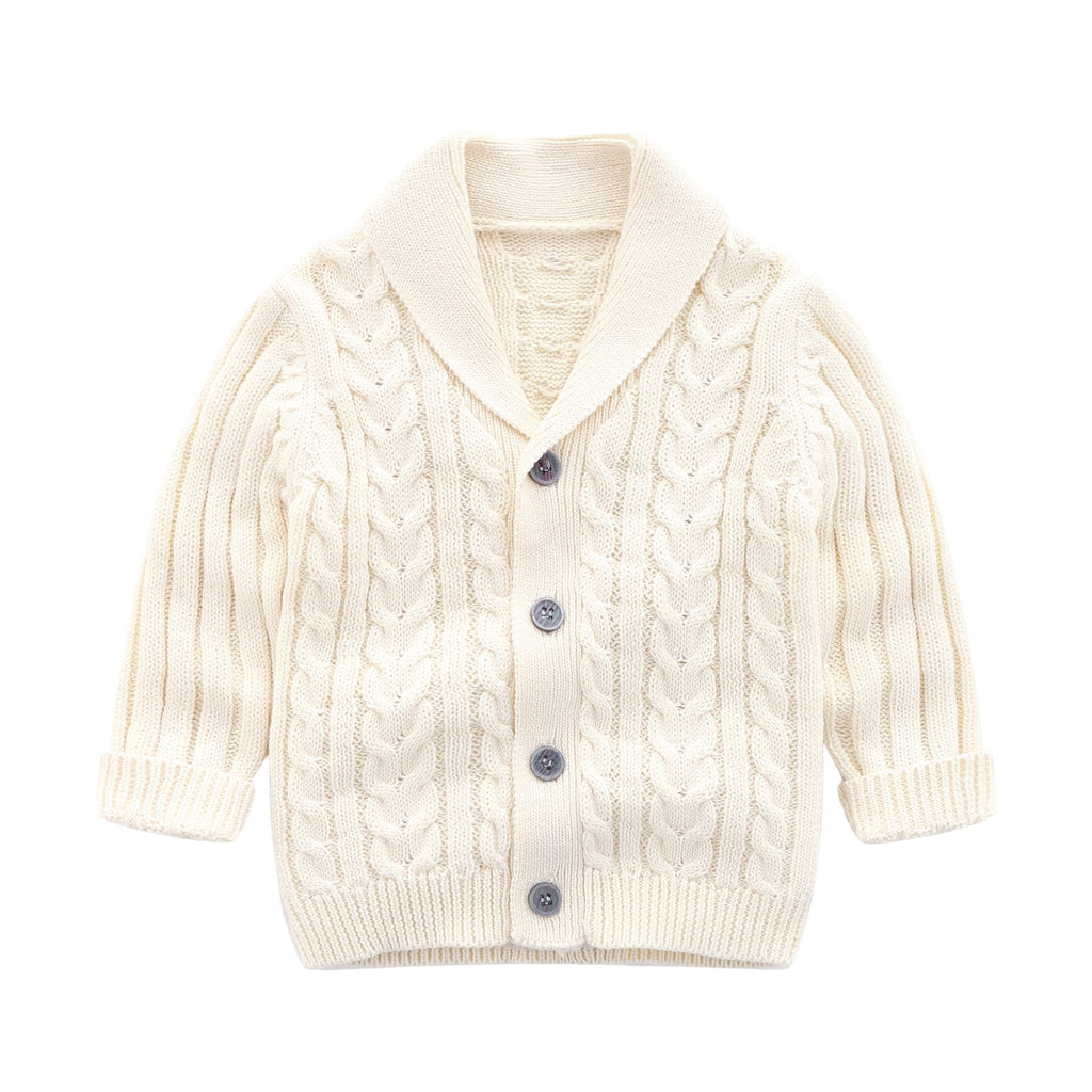 The Cable-Knit Cardigan — Shawl Collar