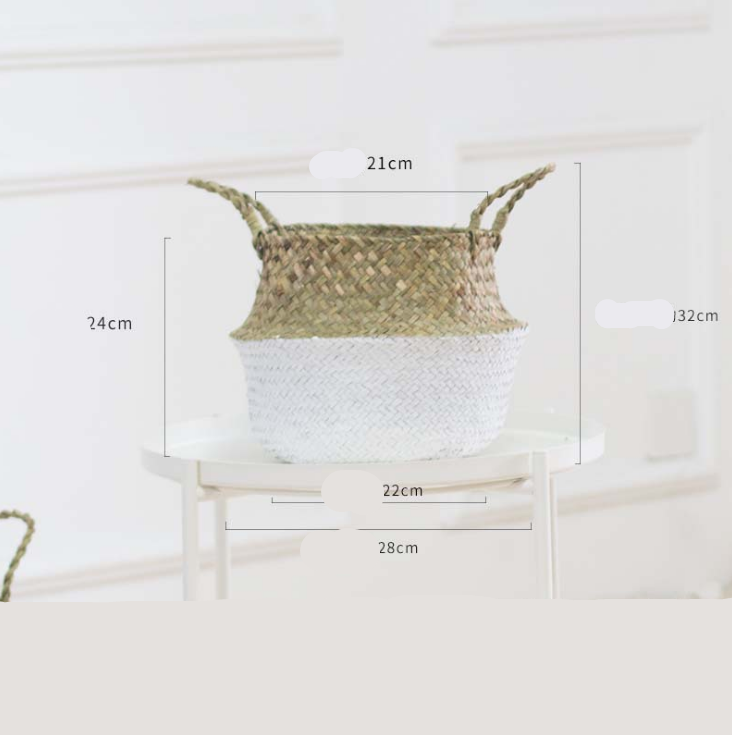NUDA Seagrass Storage Basket — Natural