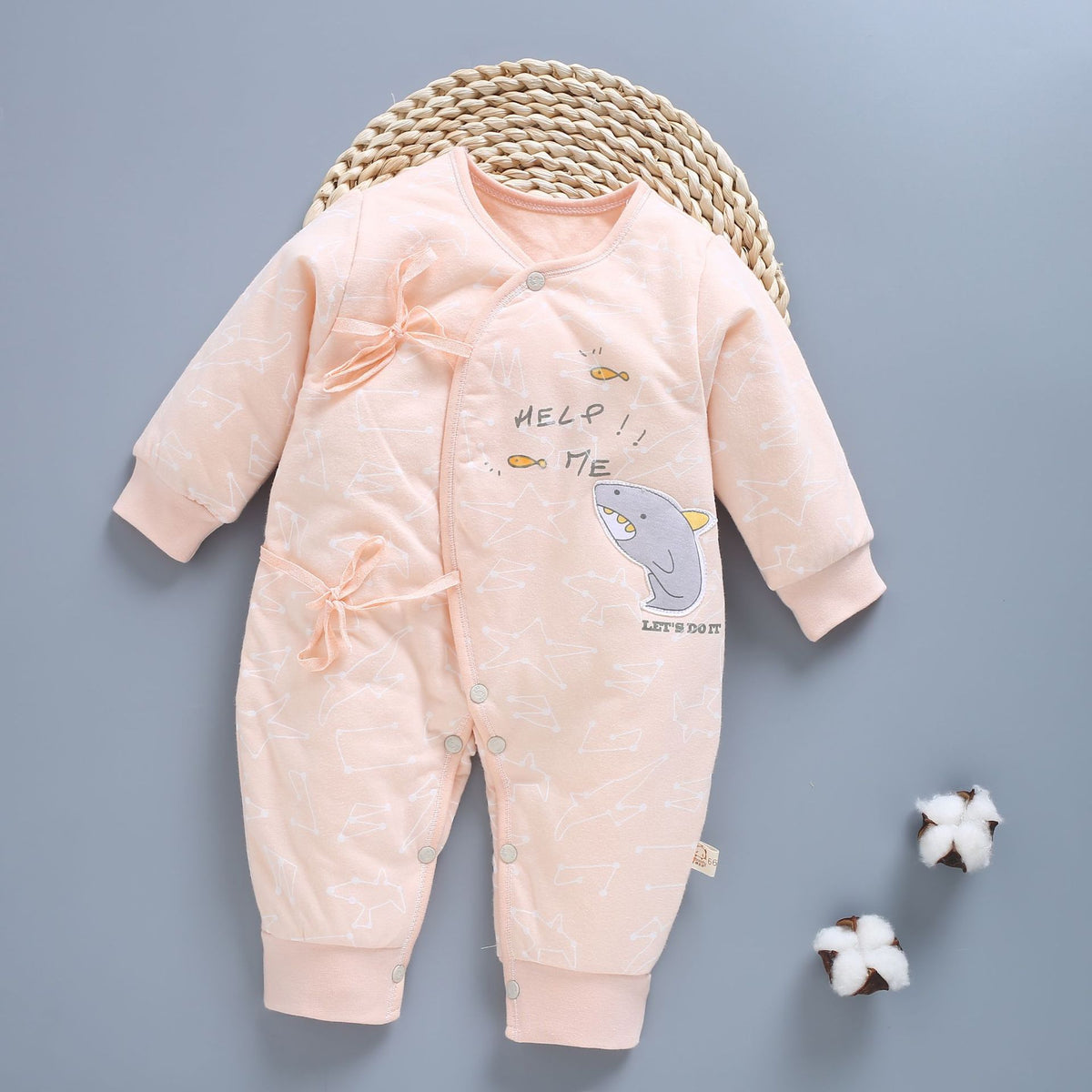 The Quilted Newborn Bodysuit — Buttermilk