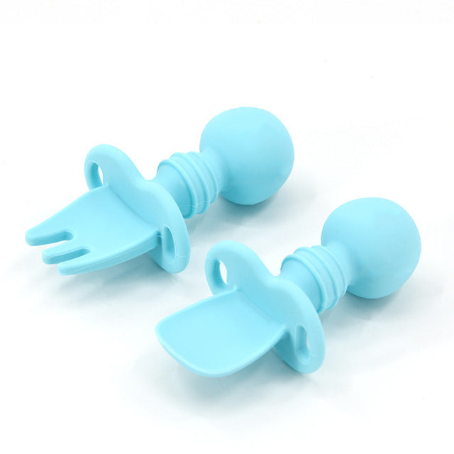 The Silicone Spoon & Fork — Grey