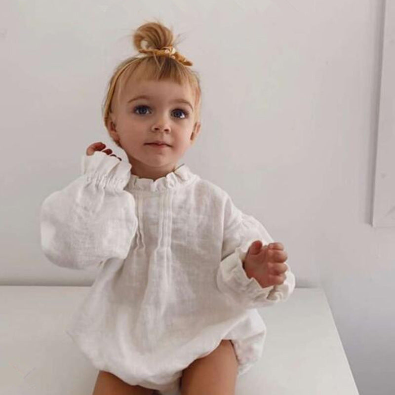 The Long-Sleeve Linen Romper