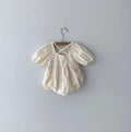 The Linen-Blend Romper — Apricot