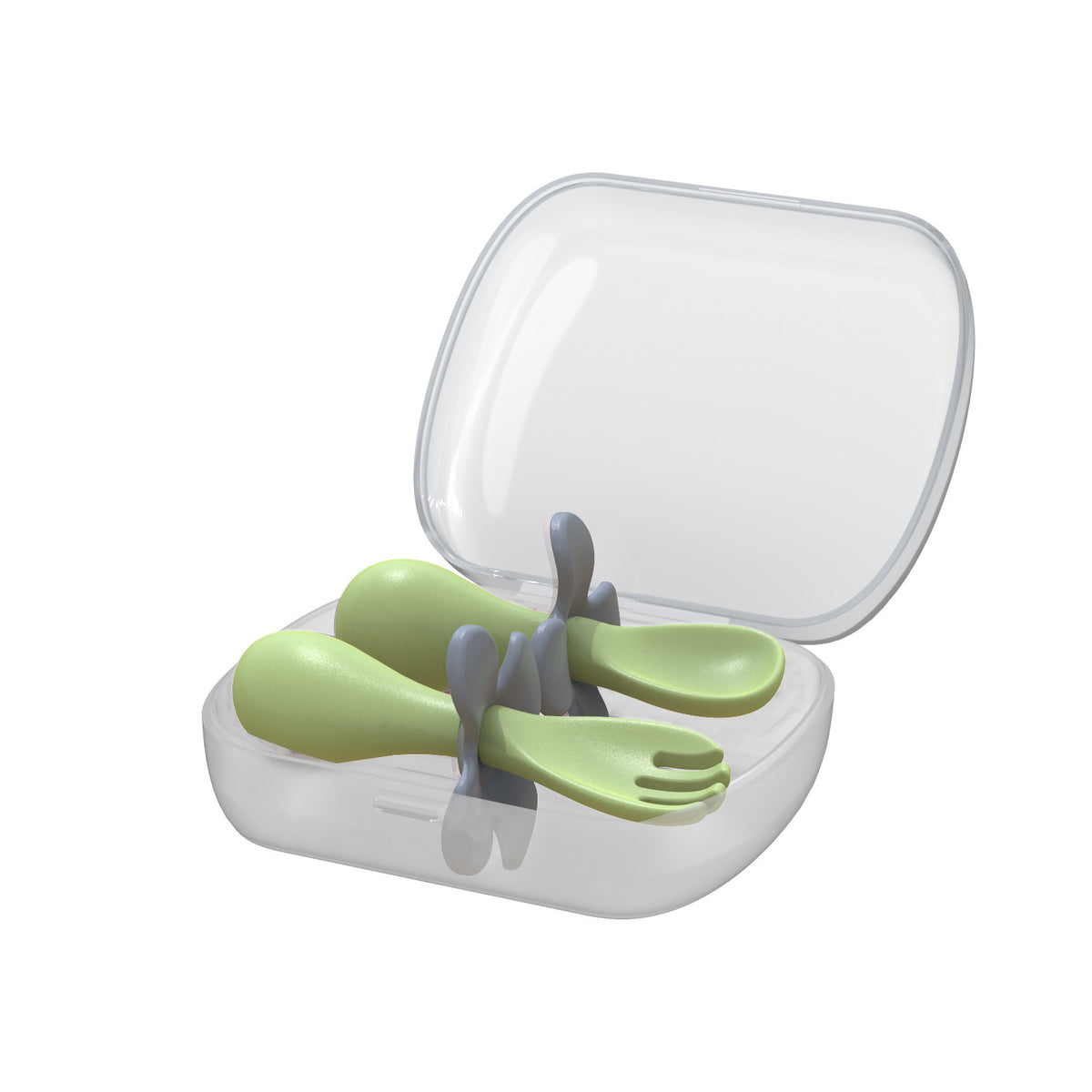 The Training Spoon & Fork — White