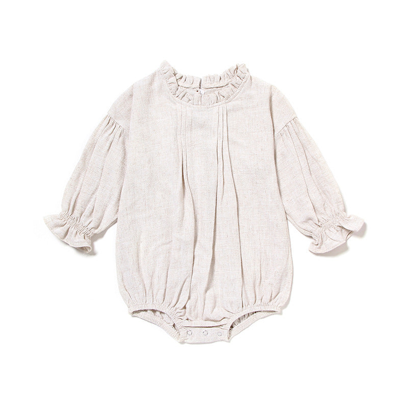The Long-Sleeve Linen Romper