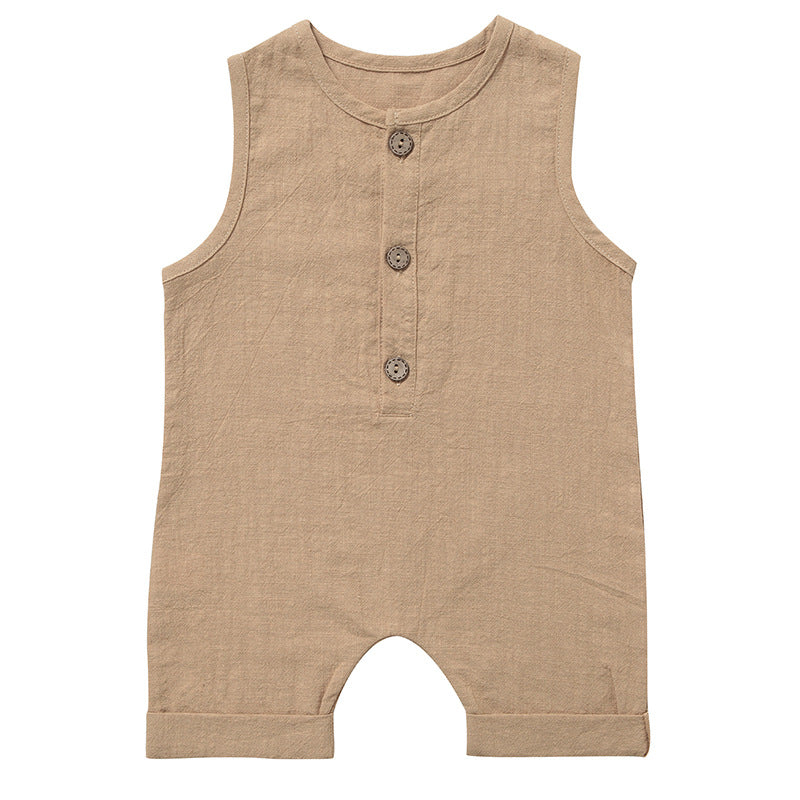 The Sleeveless Cotton Romper