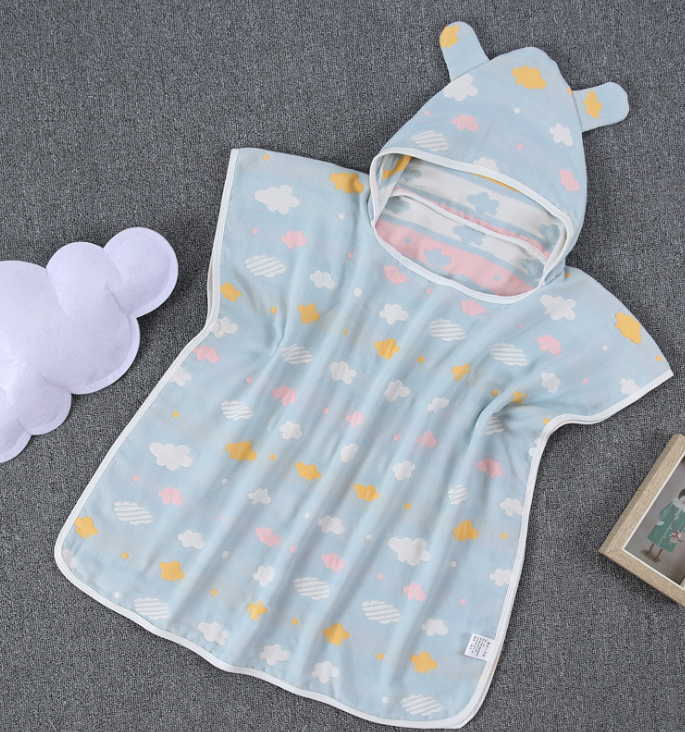 The Gauze Hooded Towel — Beige