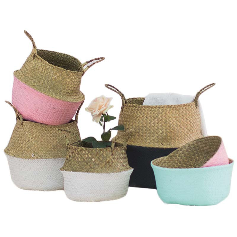 NUDA Seagrass Storage Basket — Natural