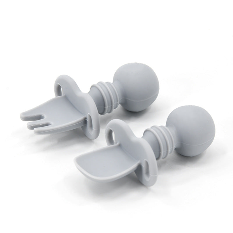 The Silicone Spoon & Fork — Grey