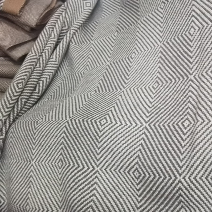 The Diamond-Knit Blanket — Camel