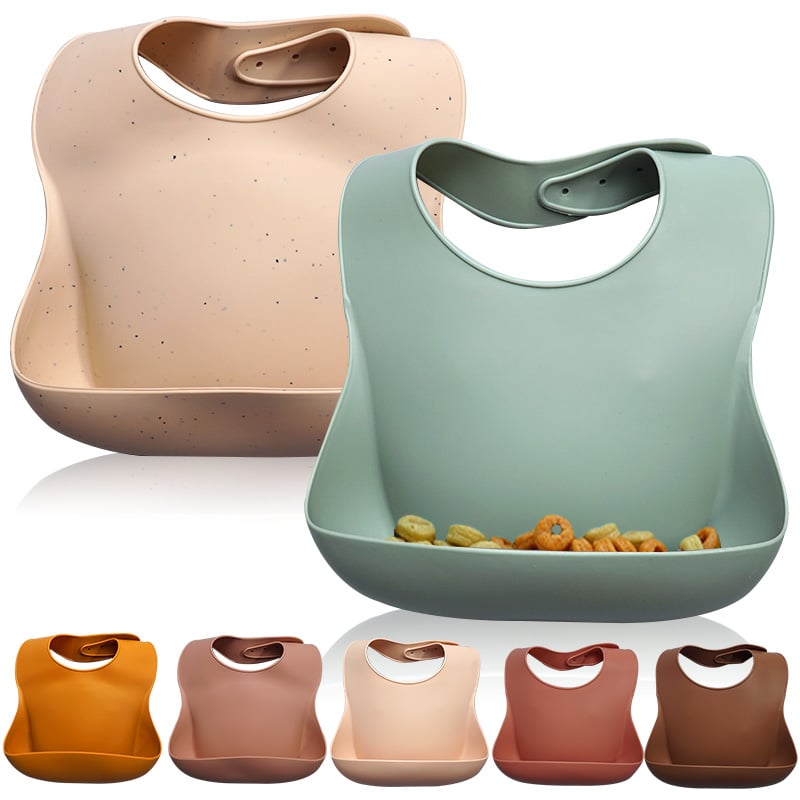 The Silicone Feeding Bib — Sage
