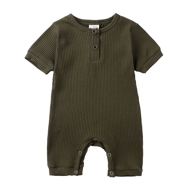 The Everyday Cotton Romper — Stone