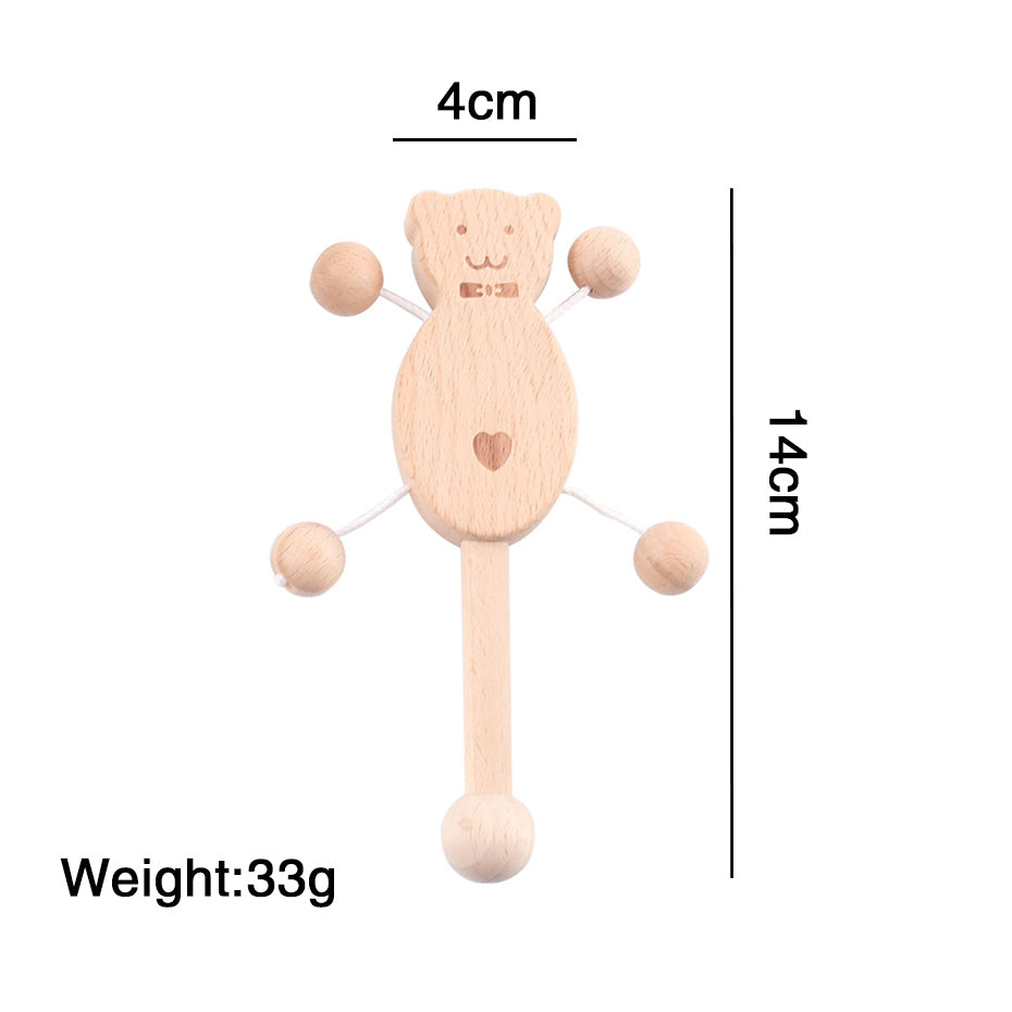 Wooden Beech Rattle