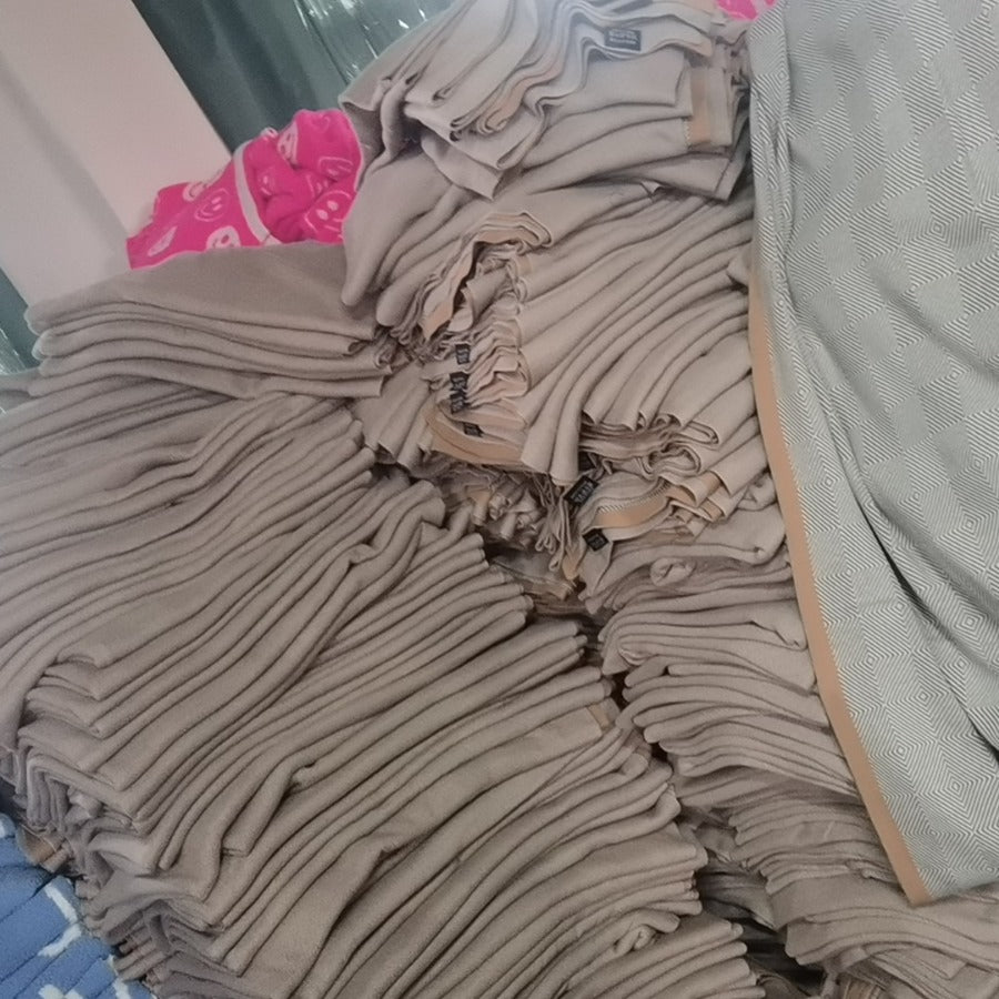The Diamond-Knit Blanket — Camel