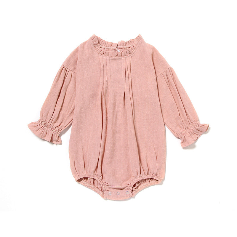 The Long-Sleeve Linen Romper