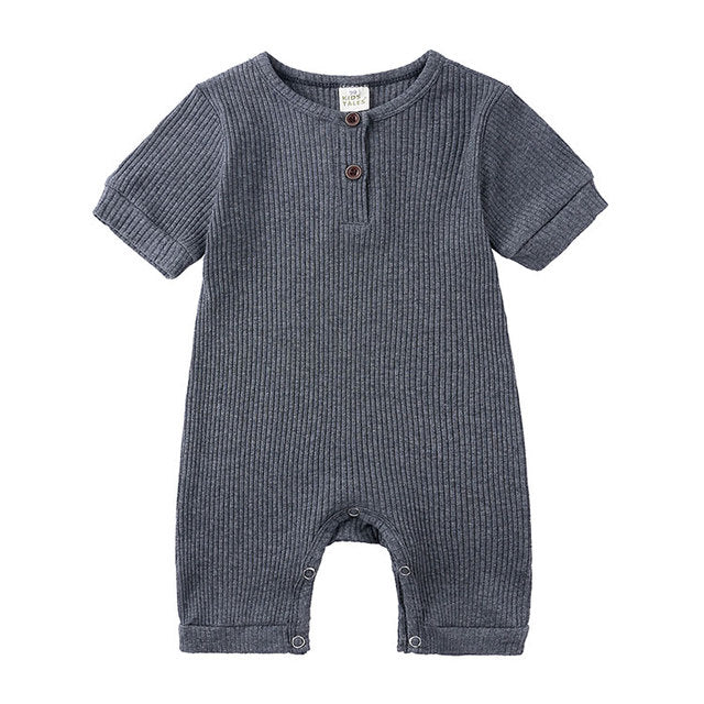 The Everyday Cotton Romper — Stone