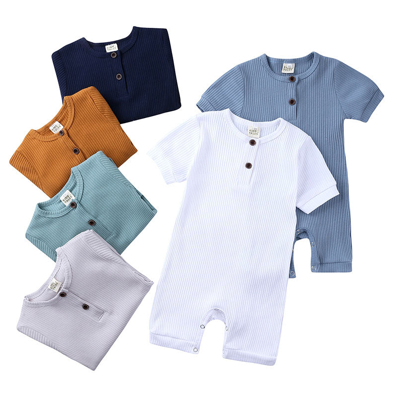 The Everyday Cotton Romper — Stone