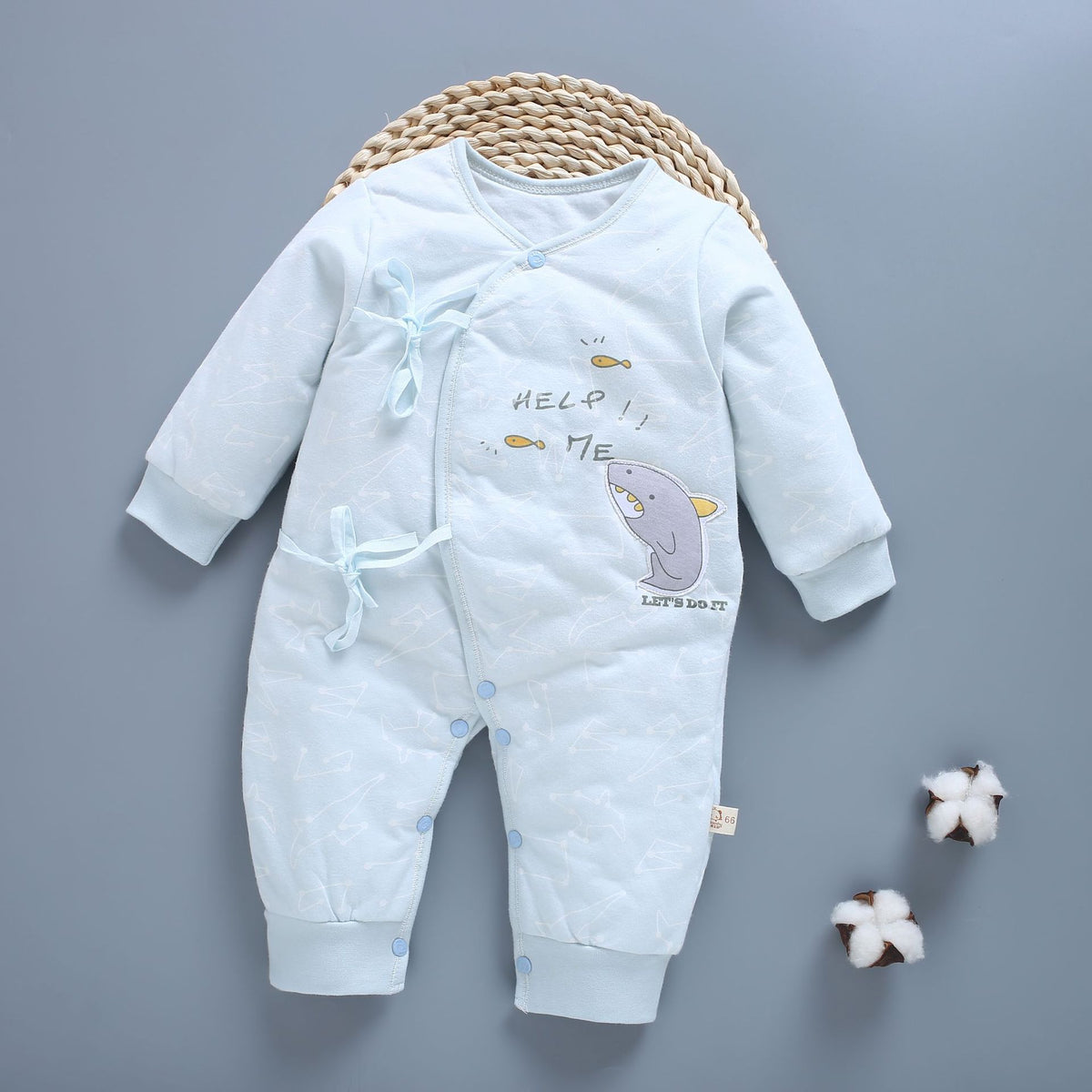 The Quilted Newborn Bodysuit — Buttermilk