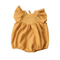 The Ruffle-Sleeve Linen Romper
