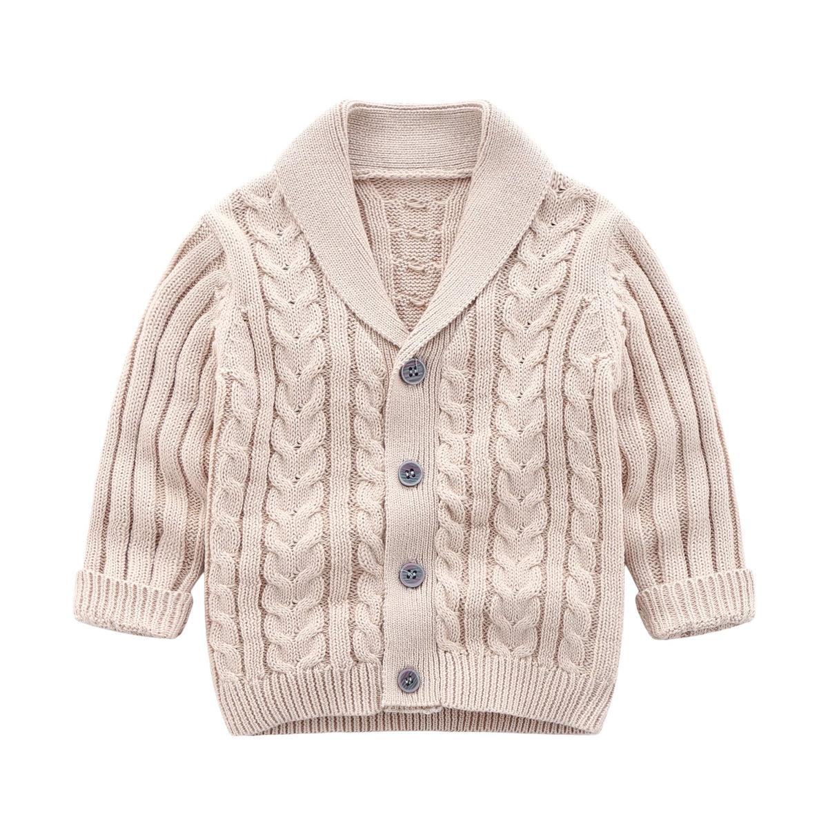 The Cable-Knit Cardigan — Shawl Collar