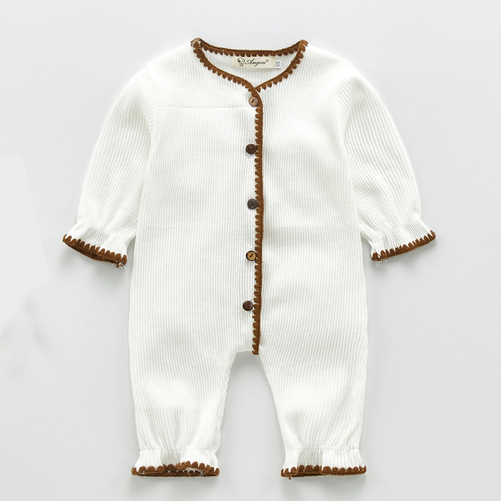The Heirloom Knit Jumpsuit — Contrast Trim