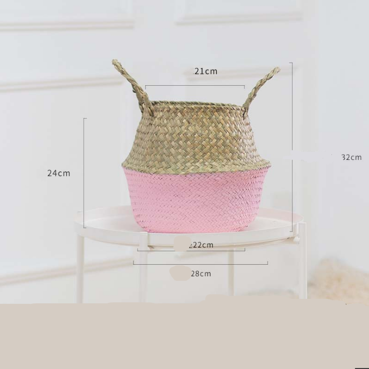 NUDA Seagrass Storage Basket — Natural