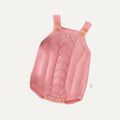 The Knit Overall Romper — Pink