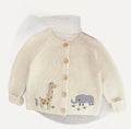 The Embroidered Knit Cardigan — Almond